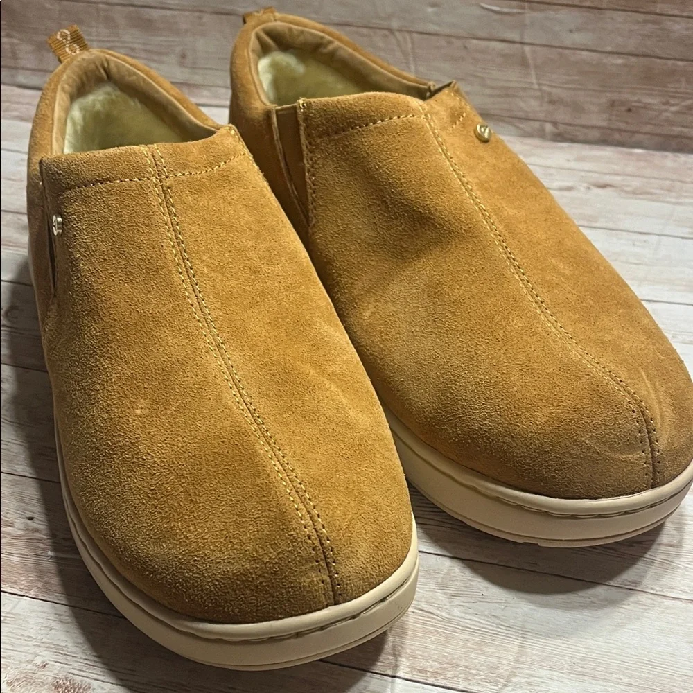 NWOB Anodyne Classic Tan Suede Men's Slip-On Loafers